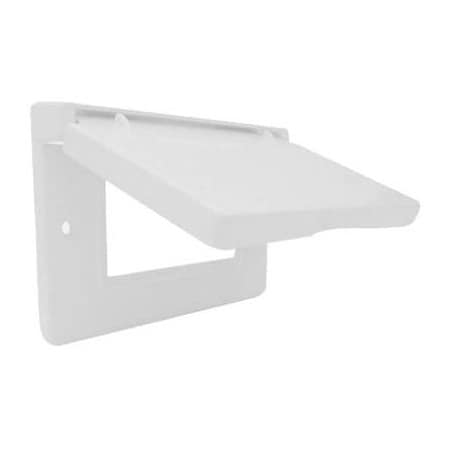 Hubbell ME WHT Horiz Flip Cover 1C-GH-W